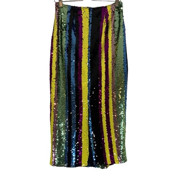 Anthropologie Rdalamal Sequin Midi Skirt Size Small - Picture 5 of 11